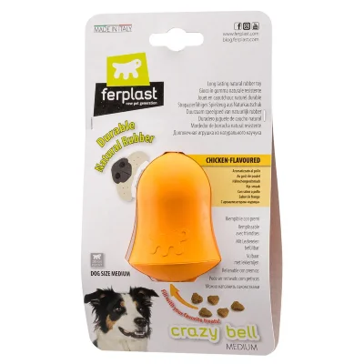 Игрушка - колокольчик Ferplast CRAZY BELL M для собак натуральная резина