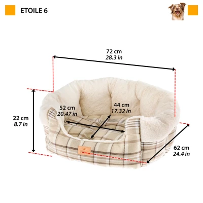 Софа Ferplast ETOILE 6 с мехом синяя