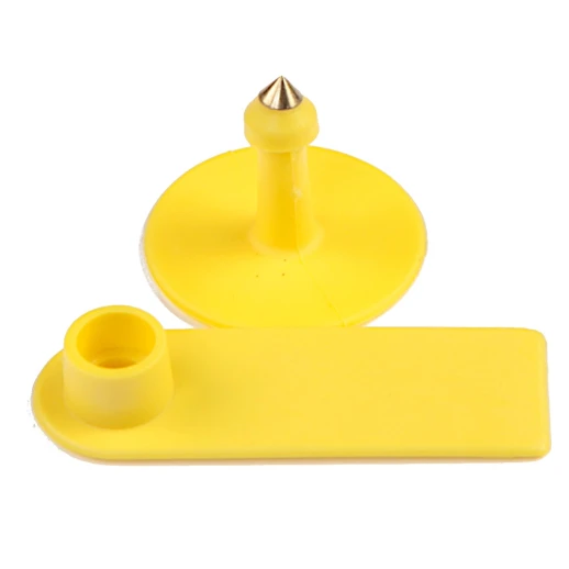 Бирка двойная LSTL прямоугольная 50*18 мм жёлтая 100 шт.