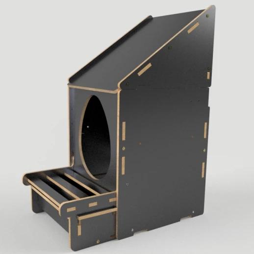 Гнездо для кур-несушек МирПтиц EggBOX 2D двустороннее с яйцесборником с наклонной крышей