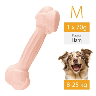 Игрушка-кость для собак Ferplast GoodBite M BAG вкус ветчины 70 гр.