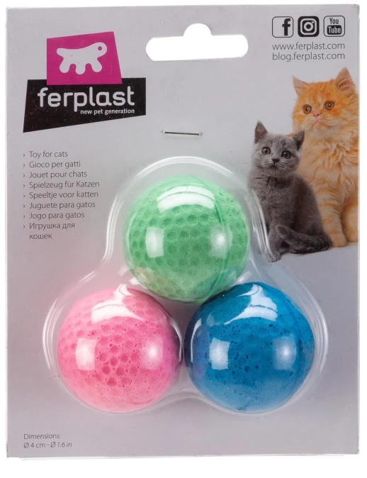 Мяч пористый Ferplast TER 5208 для кошек