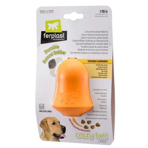 Игрушка - колокольчик Ferplast CRAZY BELL L для собак натуральная резина