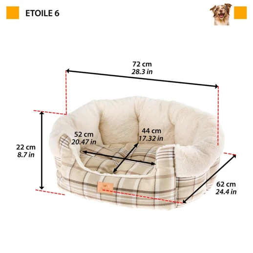 Софа Ferplast ETOILE 6 с мехом бежевая