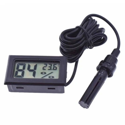 Термометр-гигрометр цифровой с выносным датчиком ET03 для измерения температуры и влажности