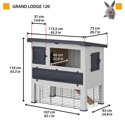 Клетка Ferplast GRAND LODGE 120 для кроликов пластиковая