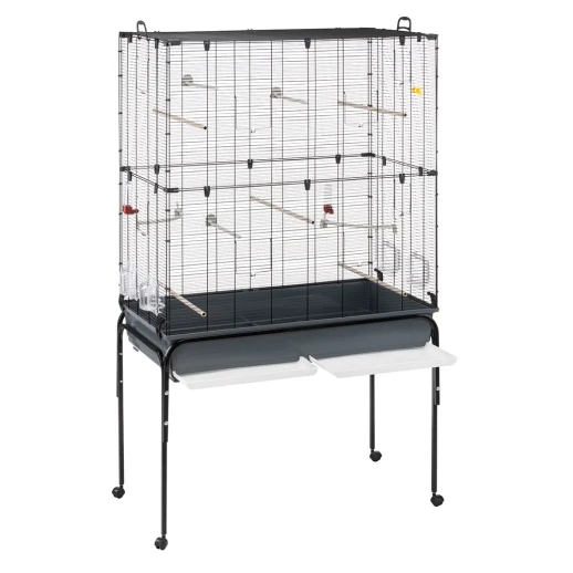 Клетка Ferplast PLANETA NERA GABBIA для мелких птиц с подставкой