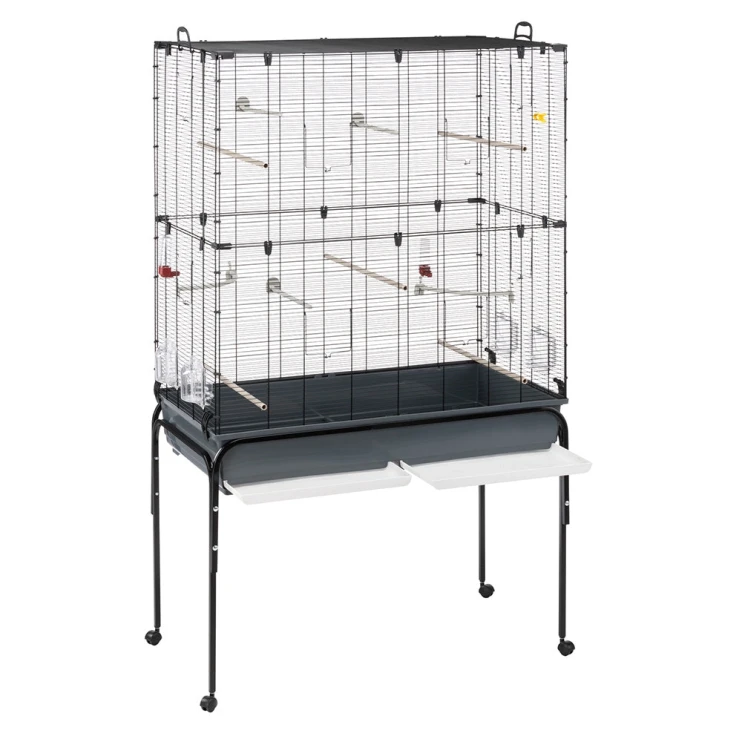 Клетка Ferplast PLANETA NERA GABBIA для мелких птиц с подставкой