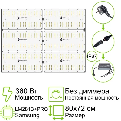 Комплект Quantum board 281B+pro 360 Вт (6х60)