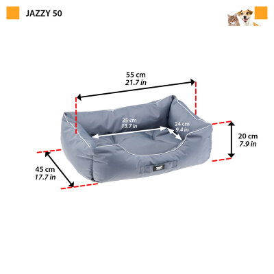Софа Ferplast JAZZY 50 голубая из водоотталкивающей ткани