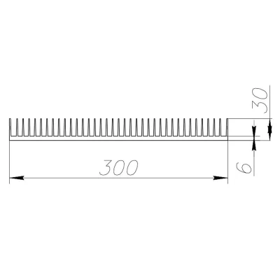 Профиль алюминиевый 300мм*30мм*8,9кг