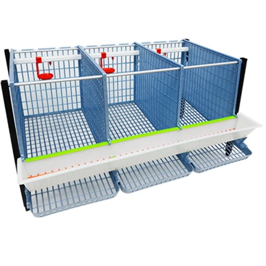 Клетка для кур-несушек Cimuka Comfortplast 3 секции 1 ярус высотой 40 см пластиковая