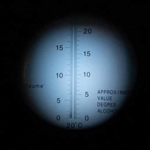 Рефрактометр для алкоголя 0-25%, 0-20 Бауми