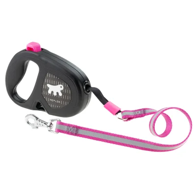 Рулетка Ferplast FLIPPY ONE Reflex M фуксия лента 5м 25 кг
