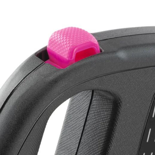 Рулетка Ferplast FLIPPY ONE Reflex M фуксия лента 5м 25 кг