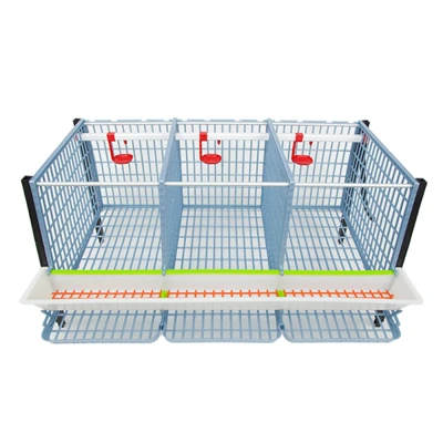 Клетка для кур-несушек Cimuka Comfortplast 3 секции 2 яруса высотой по 40 см пластиковая