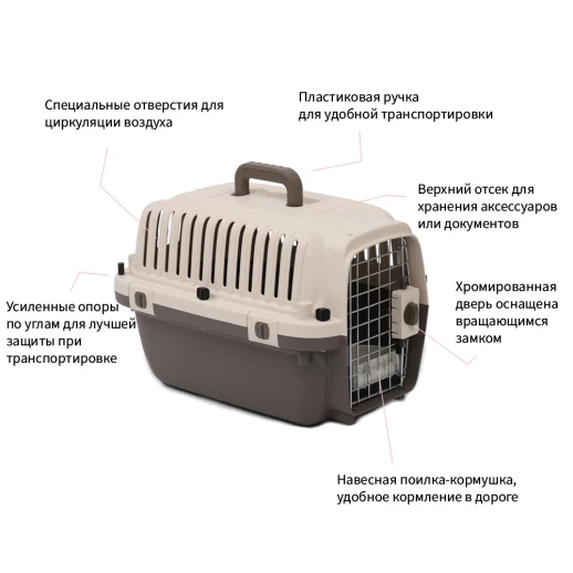 Переноска Pet Choice Superior Range 61х42.5х41 см стандарт IATA