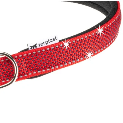Ошейник Ferplast DAYTONA DELUXE C15/35 с мягкой подкладкой красно-чёрный