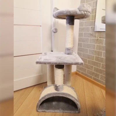 Когтеточка-комплекс Pet Choice 36х36х88 см светло-серый