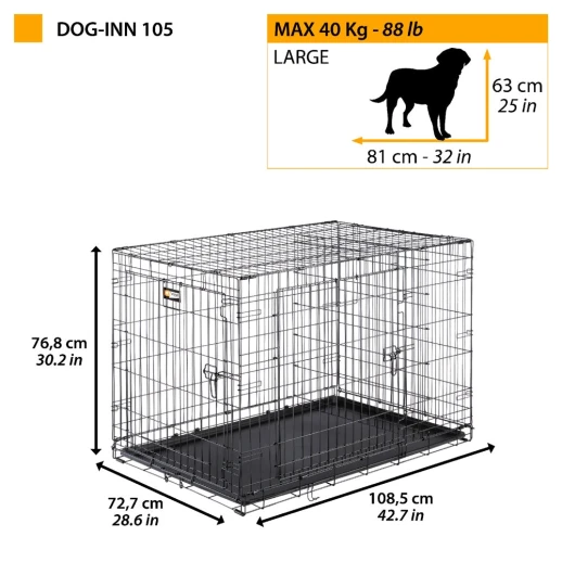 Металлическая клетка для собак Ferplast DOG-INN 105 108,5 x 72,7 x h 76,8 см