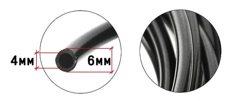 Микротрубка для капельного полива 4х6 мм