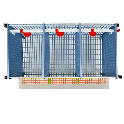 Клетка для кур-несушек Cimuka Comfortplast 3 секции 4 яруса высотой по 40 см пластиковая