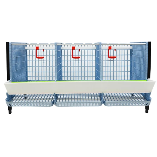 Клетка для кур-несушек Cimuka Comfortplast 3 секции 4 яруса высотой по 40 см пластиковая