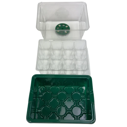 Мини парник с подсветкой HobbyFarm, 12 ячеек, для рассады, 5 шт.