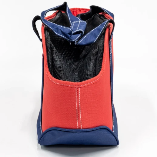 Сумка переноска Catidea с отверстием для головы для кошек и собак 44х20х27 см красный