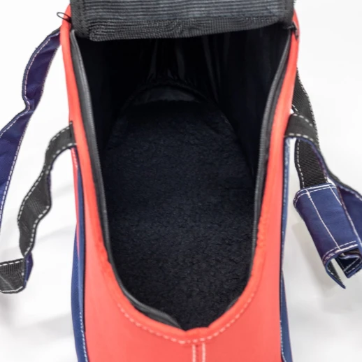 Сумка переноска Catidea с отверстием для головы для кошек и собак 44х20х27 см красный