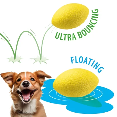 Игрушка - мяч регби Ferplast CHEWA BOING M плавающий желтый