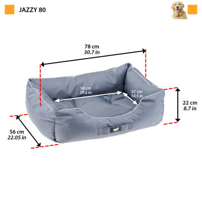 Софа Ferplast JAZZY 80 серая из водоотталкивающей ткани
