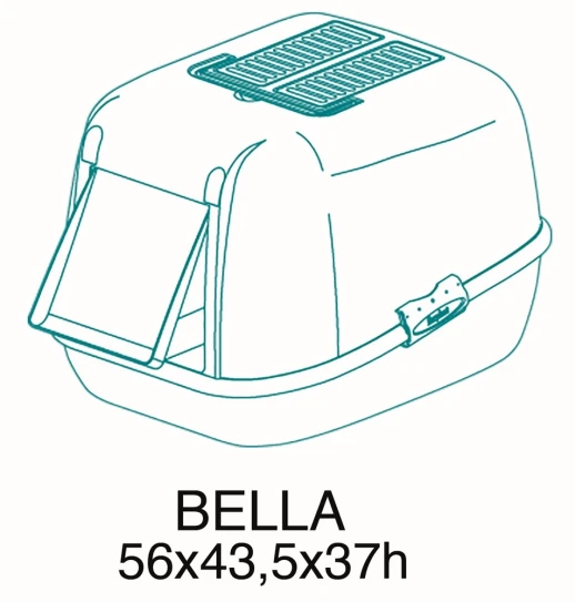 Туалет Ferplast BELLA угольный для кошек закрытый