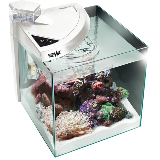 Аквариум Newa More reef NMO 50RW Daylight LED, 45 л, с фильтром, скиммером, нагревателем и освещением рассвет-закат, белый NEW VERSION
