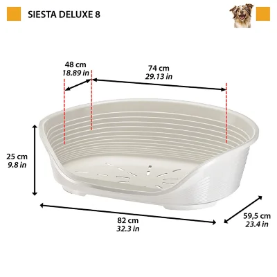 Лежак Ferplast SIESTA DELUXE 8 пластиковый бордовый