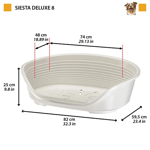 Лежак Ferplast SIESTA DELUXE 8 пластиковый бордовый