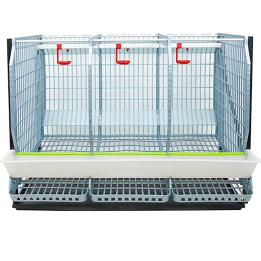Клетка для кур-несушек Cimuka Comfortplast 3 секции 3 яруса высотой по 60 см пластиковая