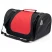 Сумка переноска Catidea складная для собак и кошек 40х23х24 см черный/красный