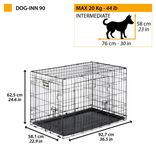 Металлическая клетка для собак Ferplast DOG-INN 90 92,7 x 58,1 x h 62,5 см