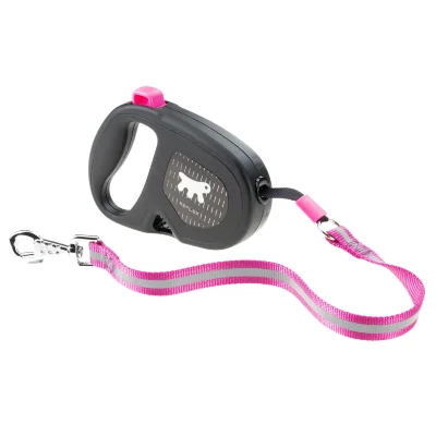 Рулетка Ferplast FLIPPY ONE Reflex L фуксия лента 5м 50 кг