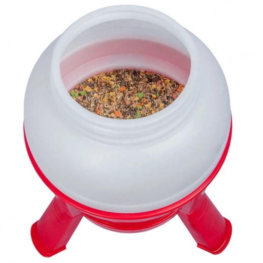 Кормушка бункерная Gaun 21 кг. пластик с разд. решеткой на ножках