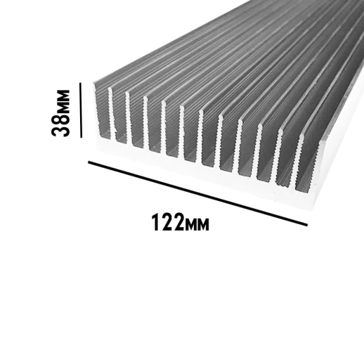 Профиль алюминиевый 122мм*38мм * 3,7кг