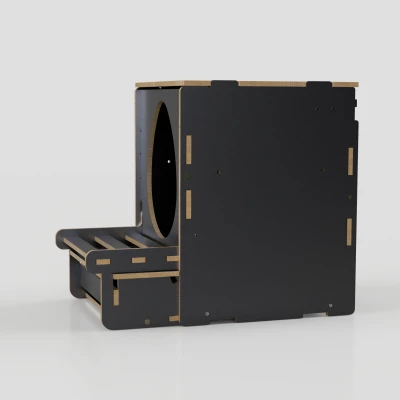 Гнездо для кур-несушек МирПтиц EggBOX 2D двустороннее с яйцесборником с прямой крышей