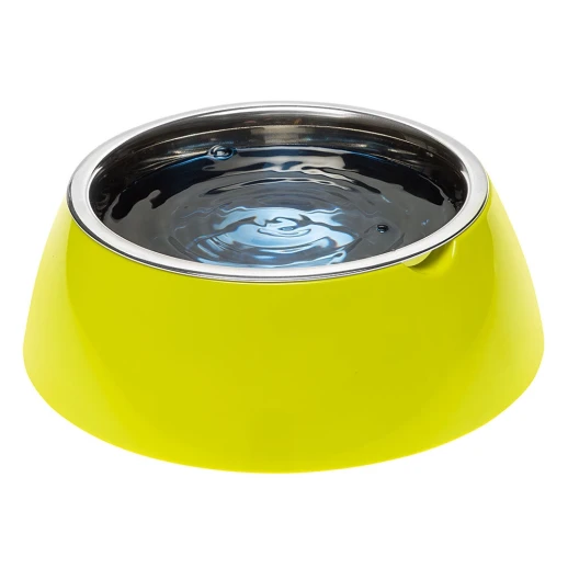 Металлическая миска Ferplast JOLIE L на пластиковой подставке зеленая 1,2л