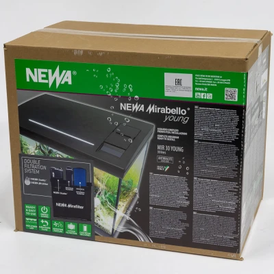 Аквариум Newa Mirabello MIR 30 young-MF, 30 л, с фильтром и освещением, серый NEW VERSION