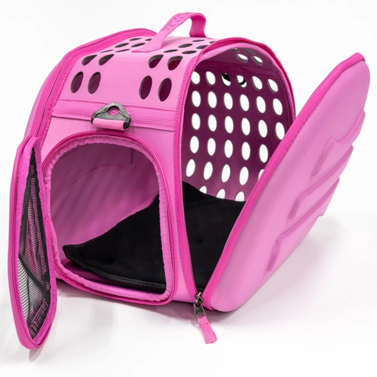 Сумка-переноска Catidea с жесткими стенками 46х29х34 см розовый