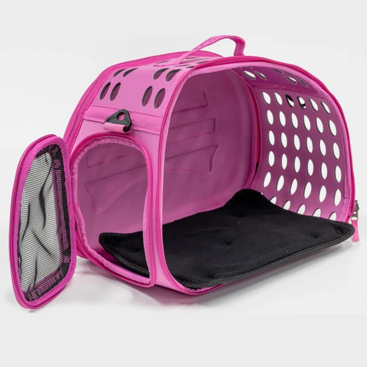 Сумка-переноска Catidea с жесткими стенками 46х29х34 см розовый