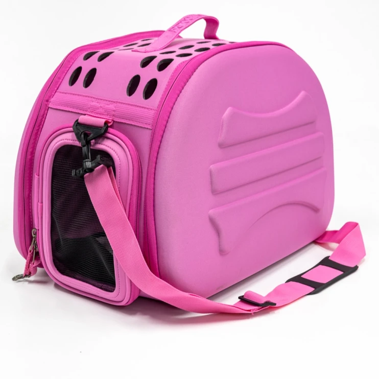 Сумка-переноска Catidea с жесткими стенками 46х29х34 см розовый