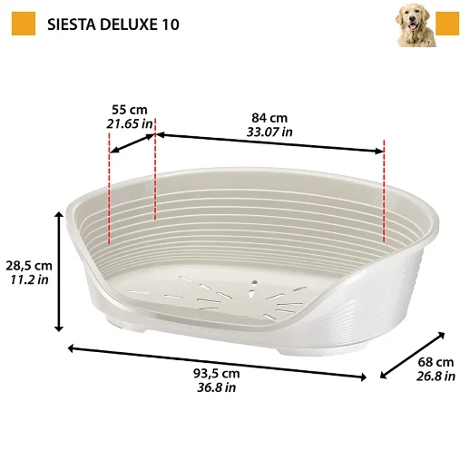 Лежак Ferplast SIESTA DELUXE 10 пластиковый бордовый