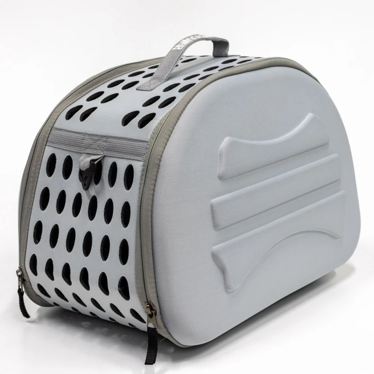 Сумка-переноска Catidea с жесткими стенками 46х29х34 см светло-серый